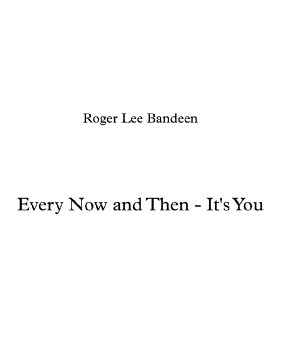 Every Now and Then (It's You) Piano Solo scores gallery preview page 1