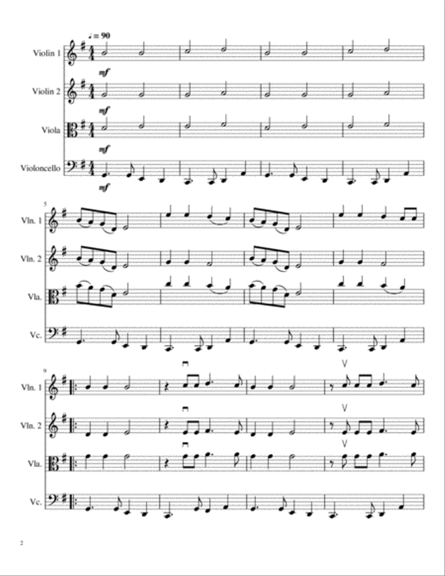 All I Have To Do Is Dream String Quartet scores gallery preview page 2