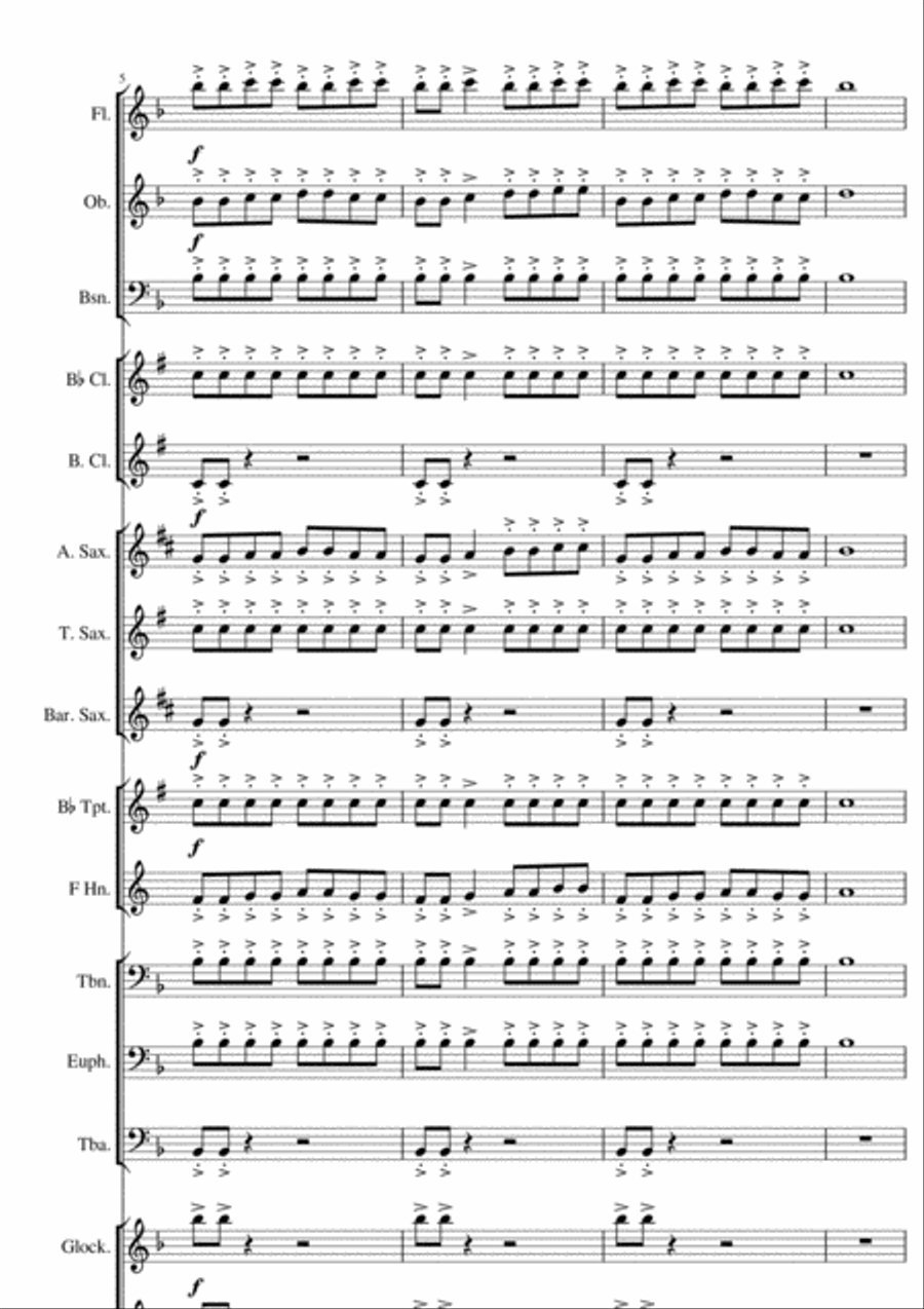 Space Rocket Adventure Concert Band scores gallery preview page 2