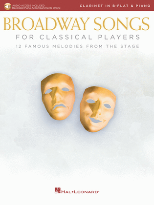 Book cover for Broadway Songs for Classical Players – Clarinet and Piano
