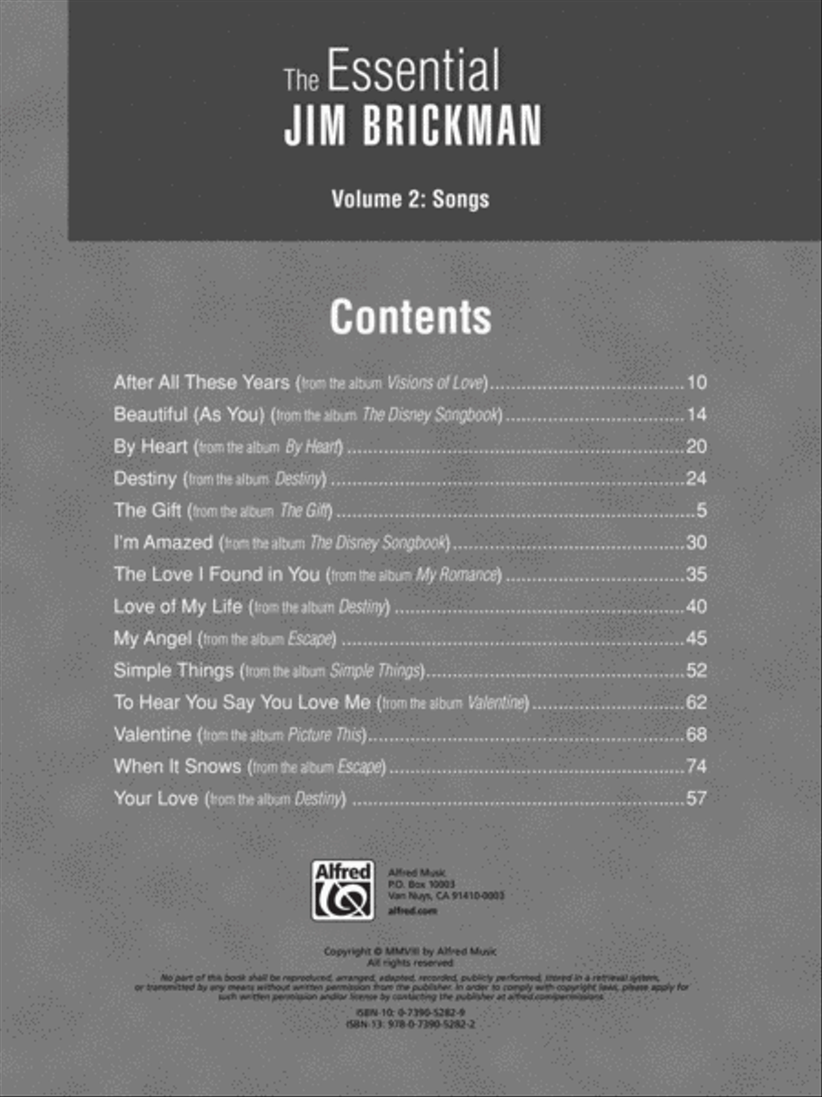 The Essential Jim Brickman Piano, Vocal, Guitar scores gallery preview page 2