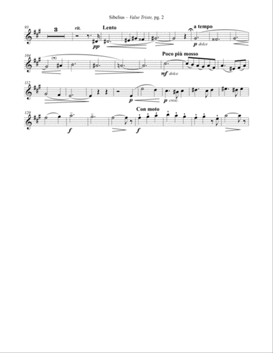 Valse Triste for Euphonium & Piano