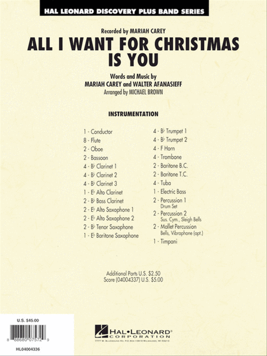 All I Want for Christmas Is You Concert Band scores gallery preview page 6