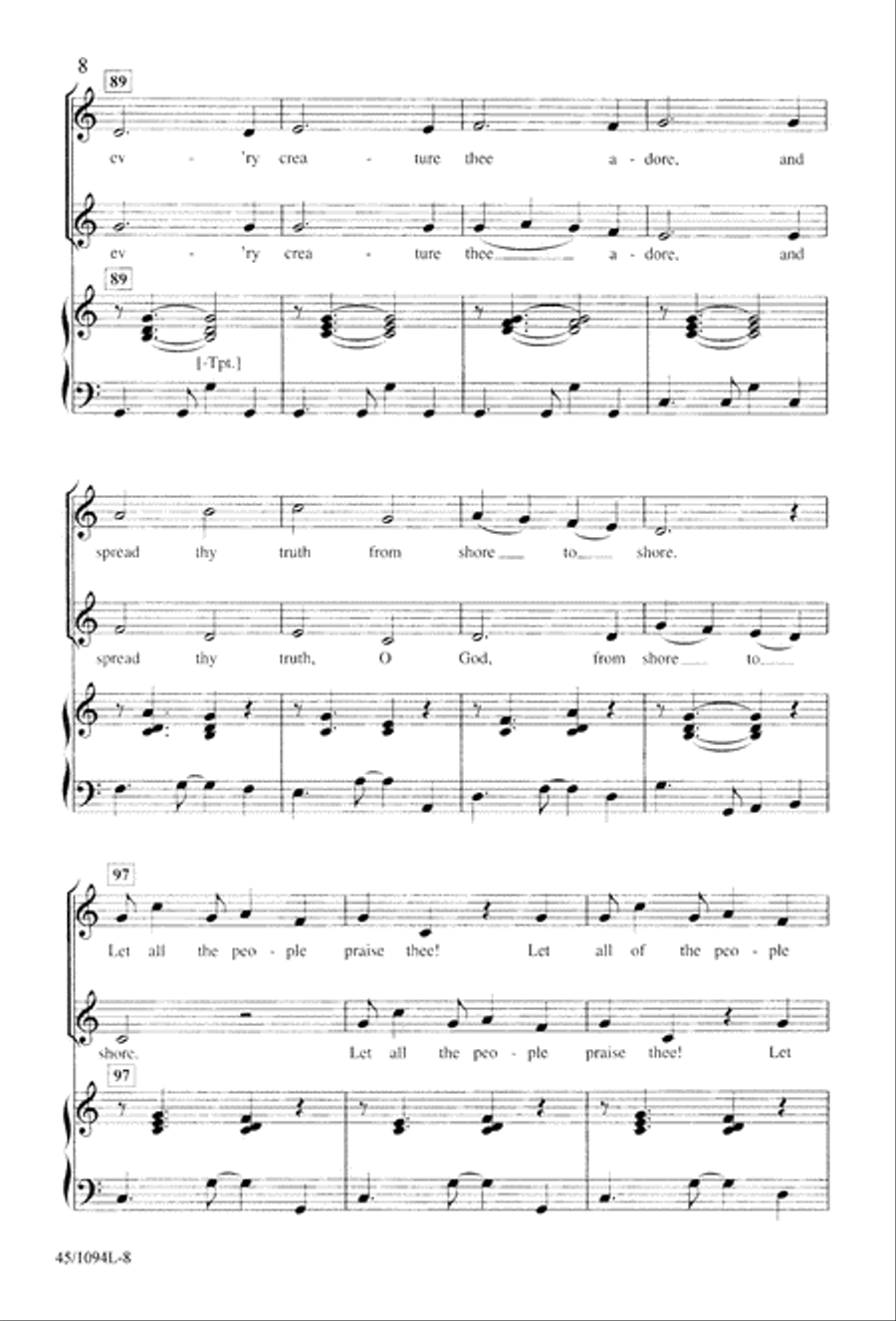10 Anthems for about 10 Singers Unison Choir scores gallery preview page 9