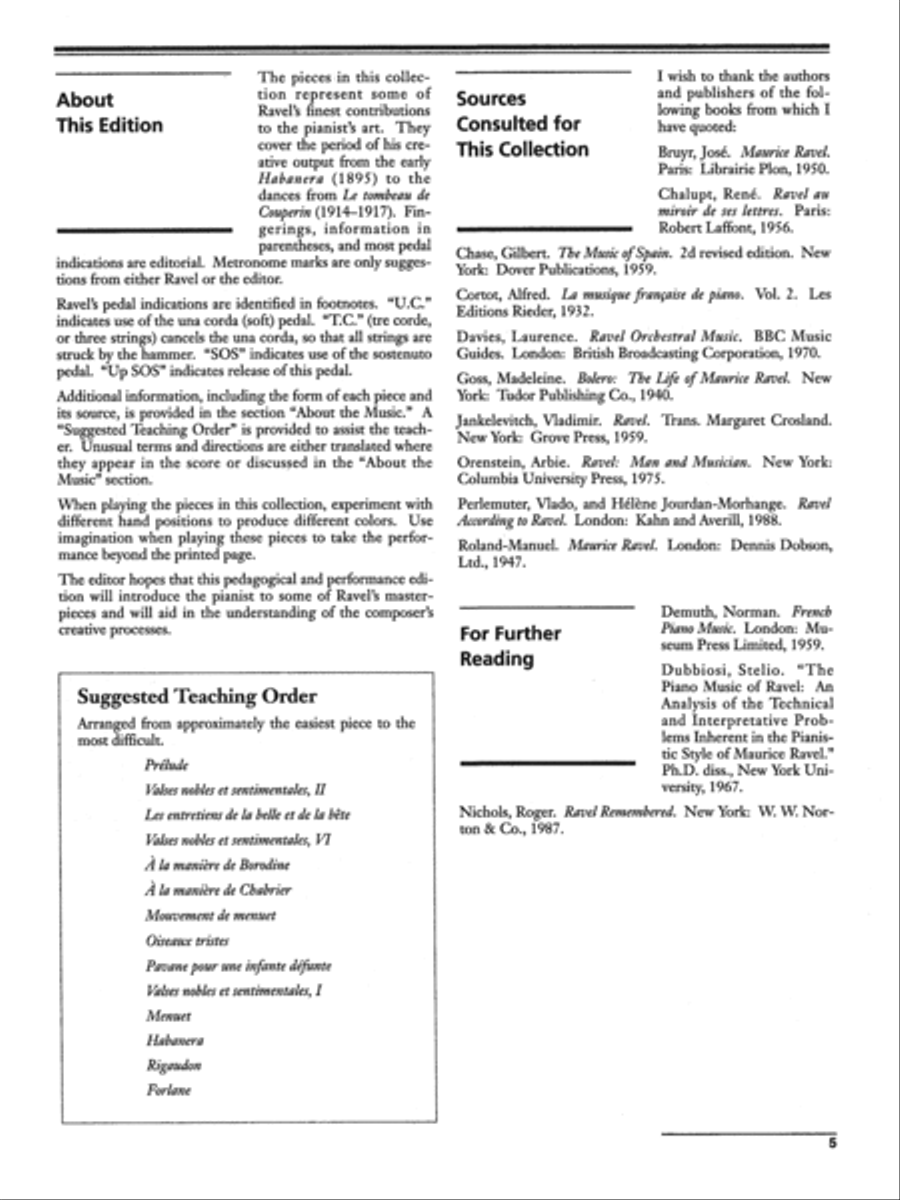 Ravel: Selected Favorites Piano Solo scores gallery preview page 5