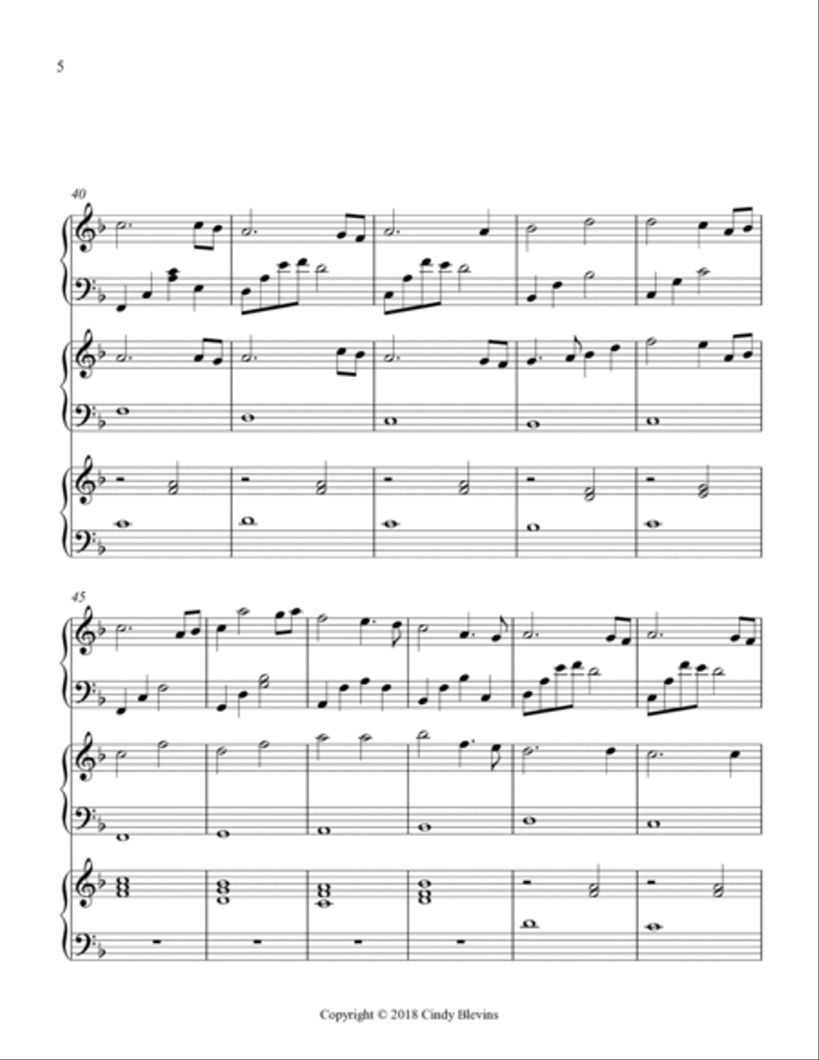 Water's Edge, for Harp Trio Harp scores gallery preview page 6