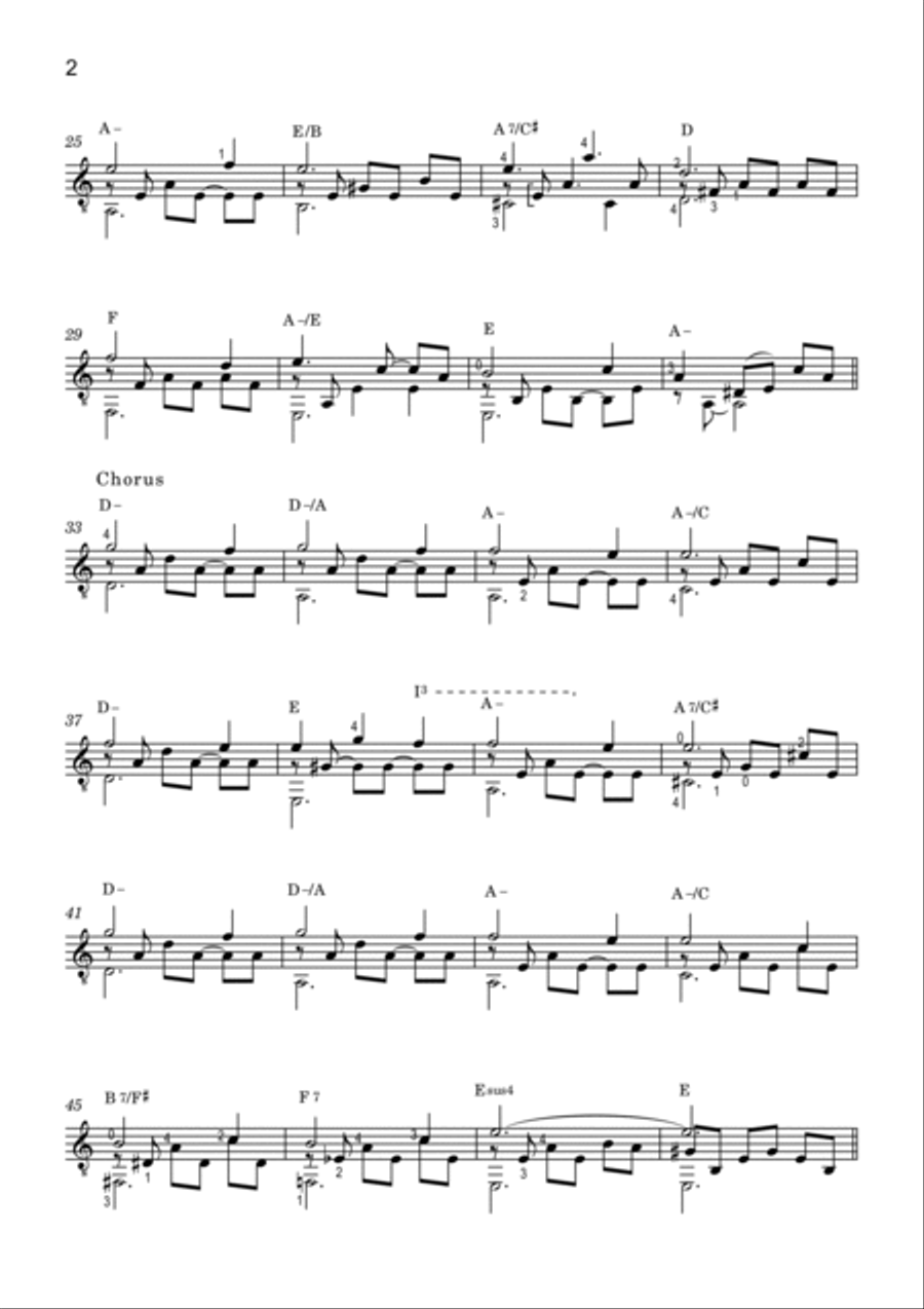 Once Upon A December Guitar Solo scores gallery preview page 2