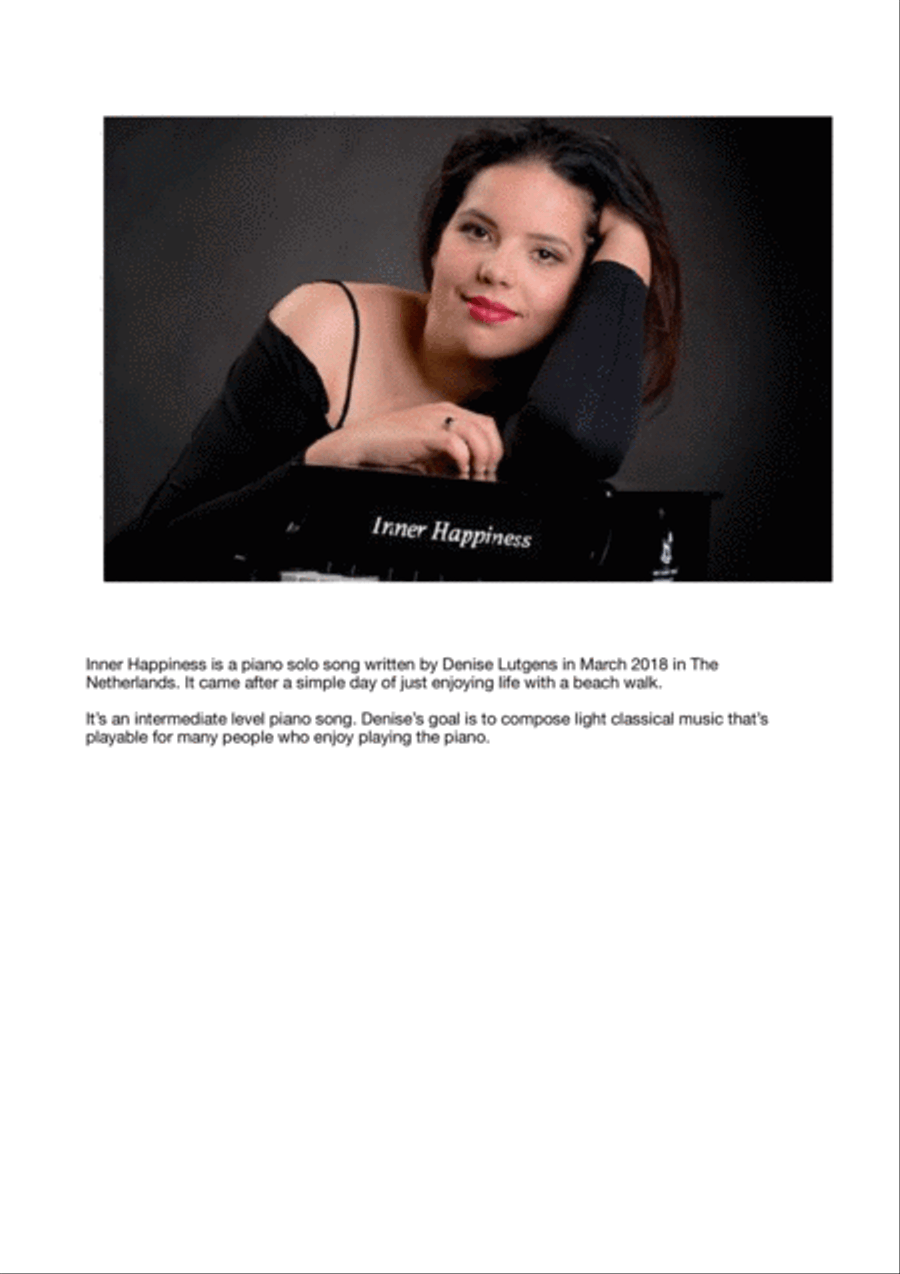 Inner Happiness by Denise Lutgens Piano Solo scores gallery preview page 1