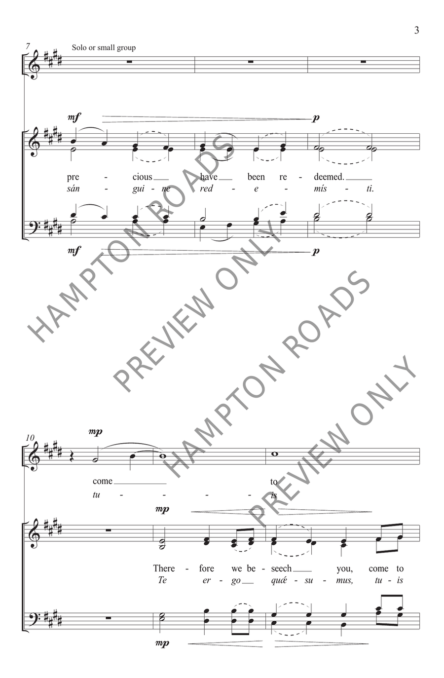 Come to Aid Your Servant (SATB) 4-Part scores gallery preview page 4