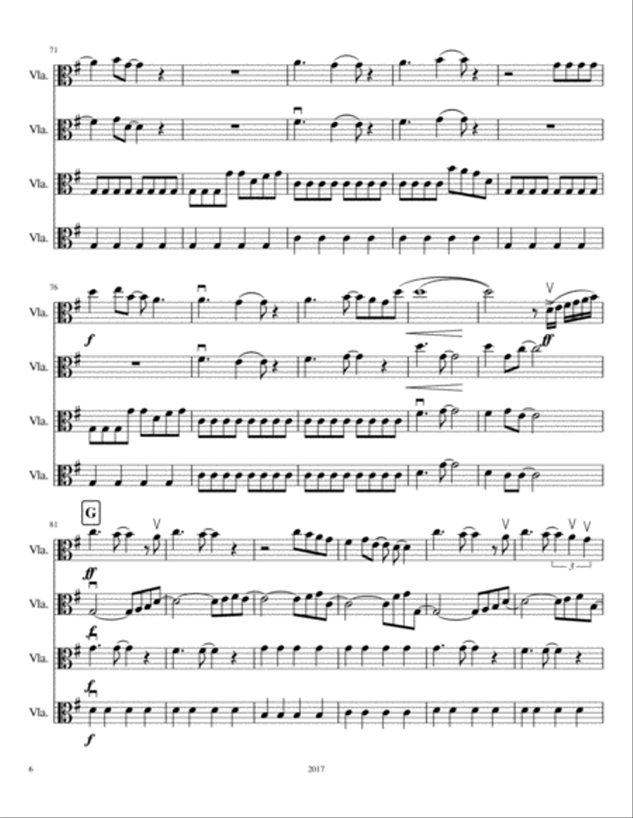 Don't Stop Believin' Viola Solo scores gallery preview page 6