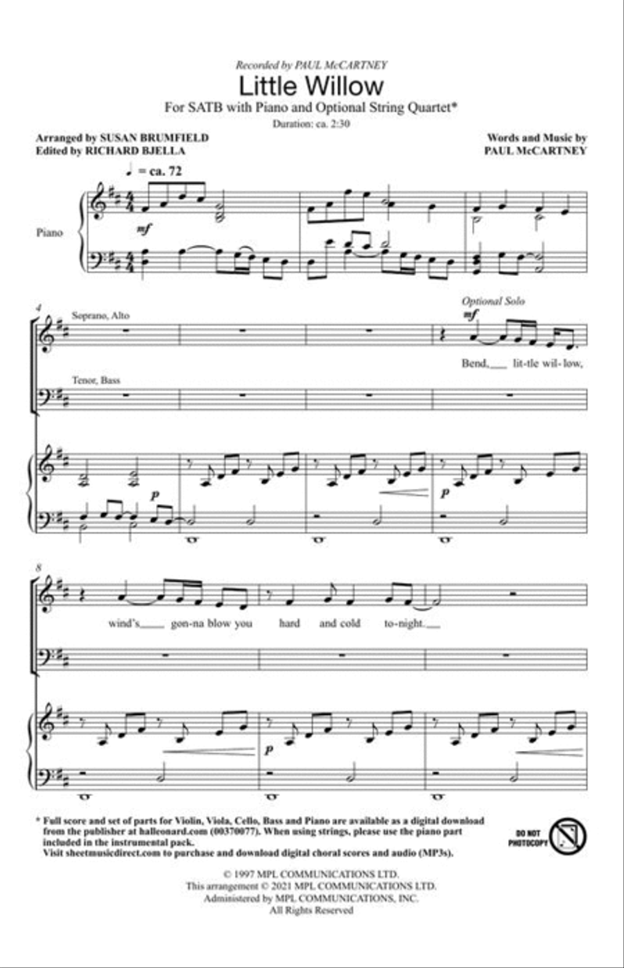 <br>Sheet music extract