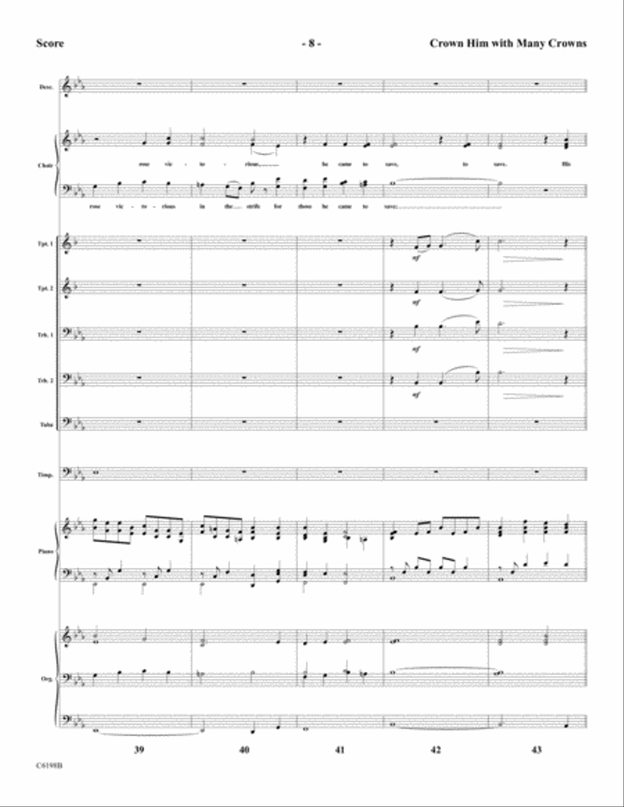 Crown Him With Many Crowns Choir scores gallery preview page 10