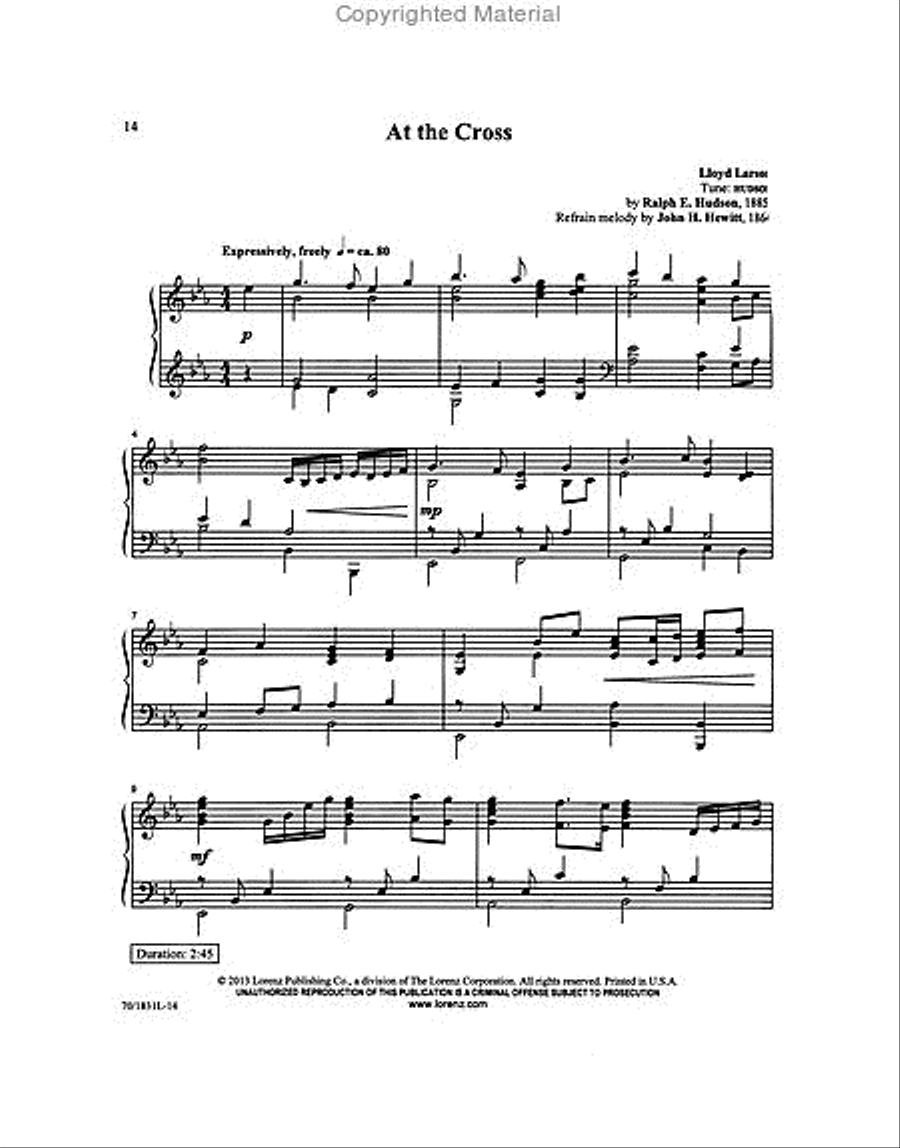 Lead Me to Calvary Piano Solo scores gallery preview page 4