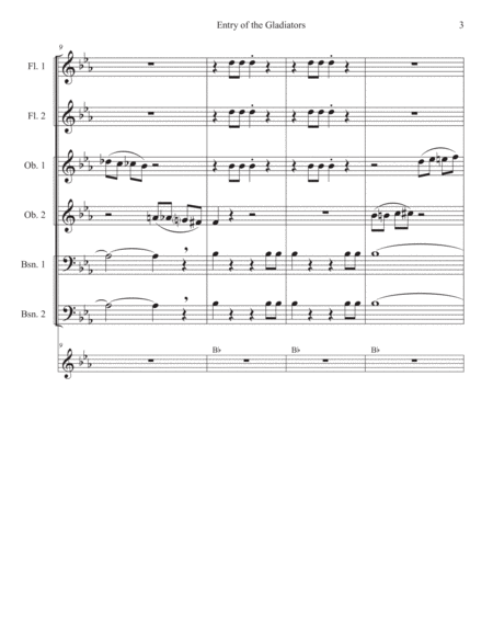 Entry of the Gladiator for Woodwind Ensemble (swung) image number null
