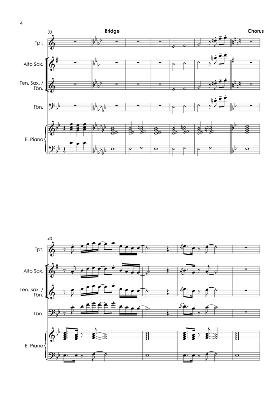 Never Give Up On A Good Thing Small Ensemble scores gallery preview page 6