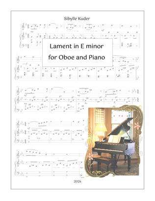 Lament in E minor for Oboe and Late Intermediate Piano