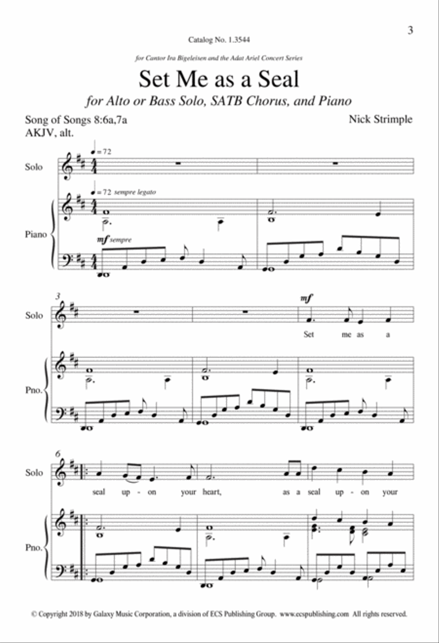 Set Me as a Seal 4-Part scores gallery preview page 2