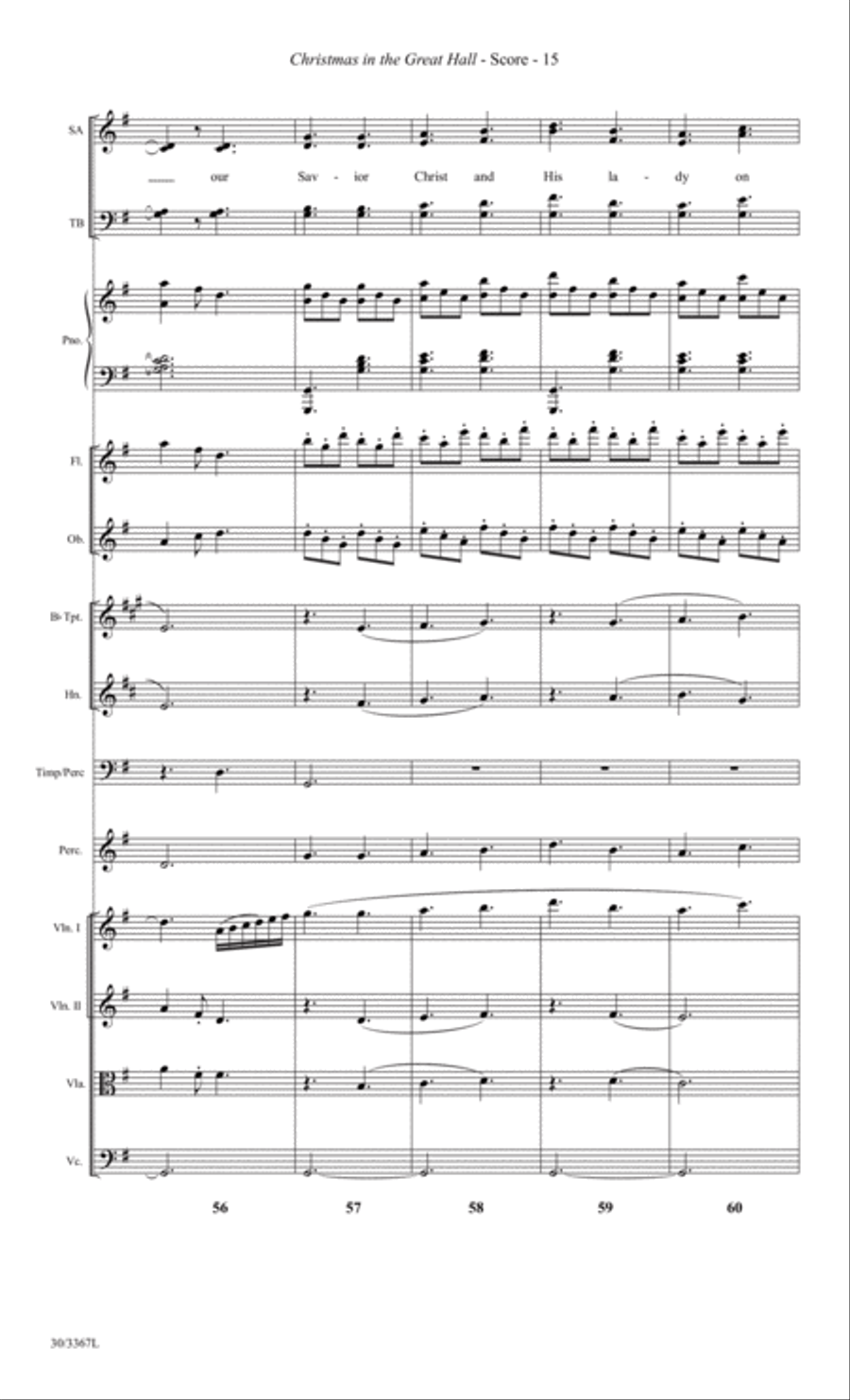 Christmas in the Great Hall - Instrumental Ensemble Score and Parts Choir scores gallery preview page 18