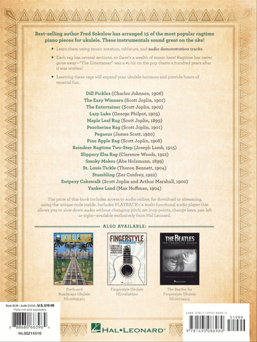Ragtime Fingerstyle Ukulele Ukulele scores gallery preview page 7
