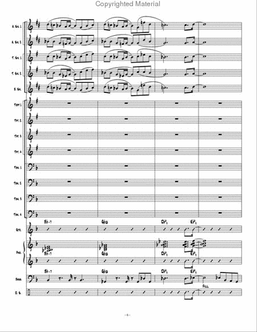 On The Road On The Road Jazz Ensemble scores gallery preview page 7