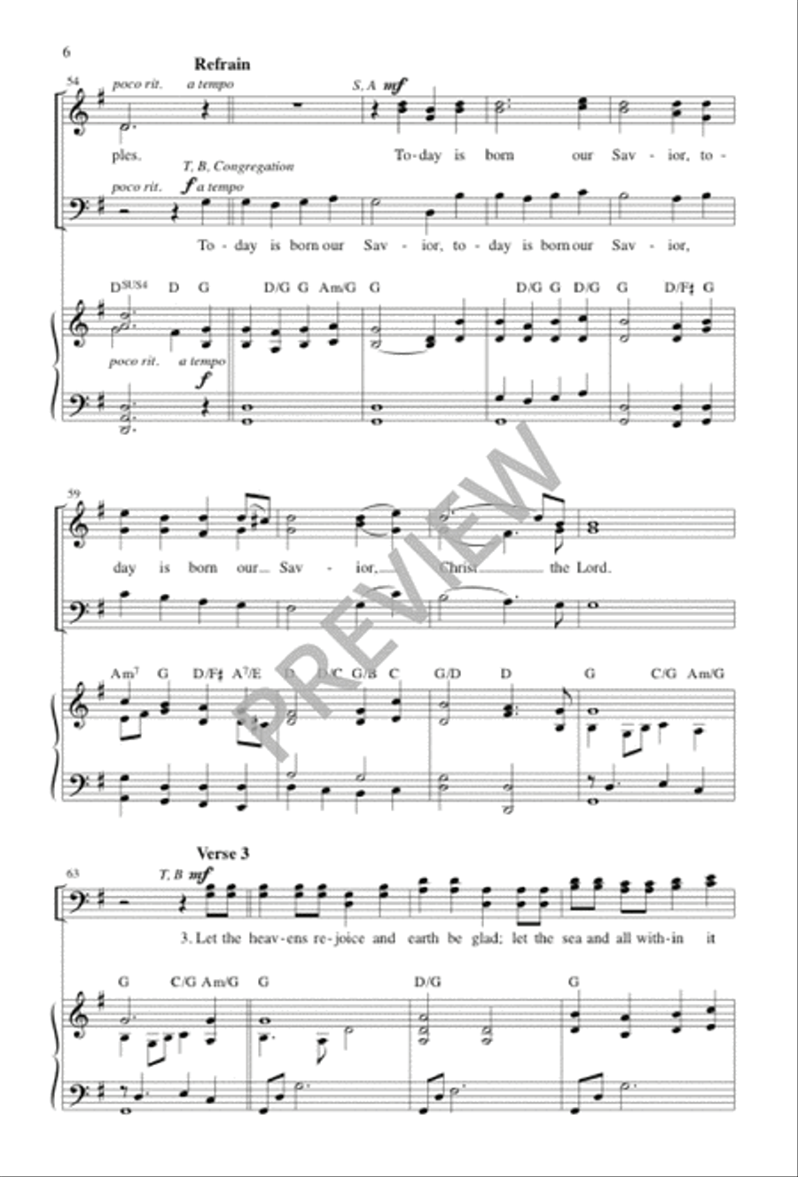 Today Is Born Our Savior 4-Part scores gallery preview page 7
