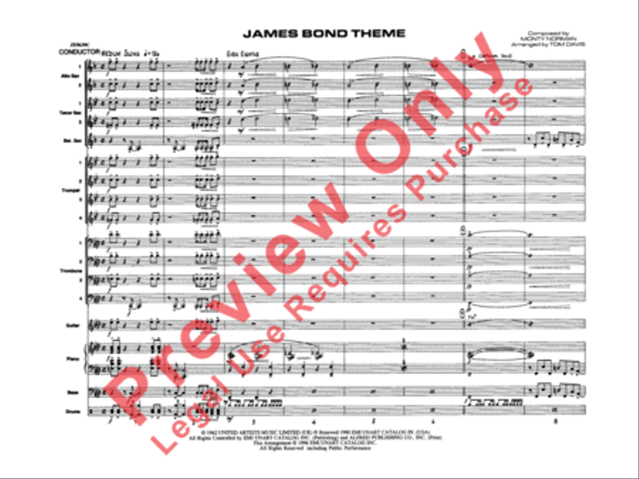 James Bond Theme Jazz Ensemble scores gallery preview page 4