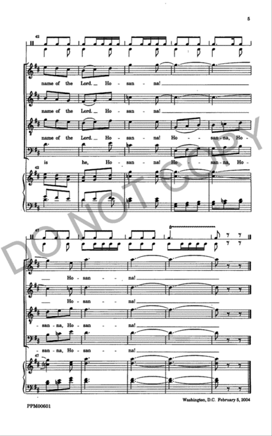 Fanfare: Hosanna! 4-Part scores gallery preview page 6