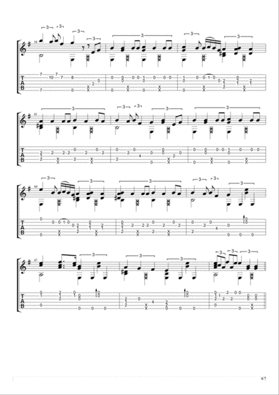 Canción del Mariachi (Desperado, Antonio Banderas) Classical Guitar scores gallery preview page 4