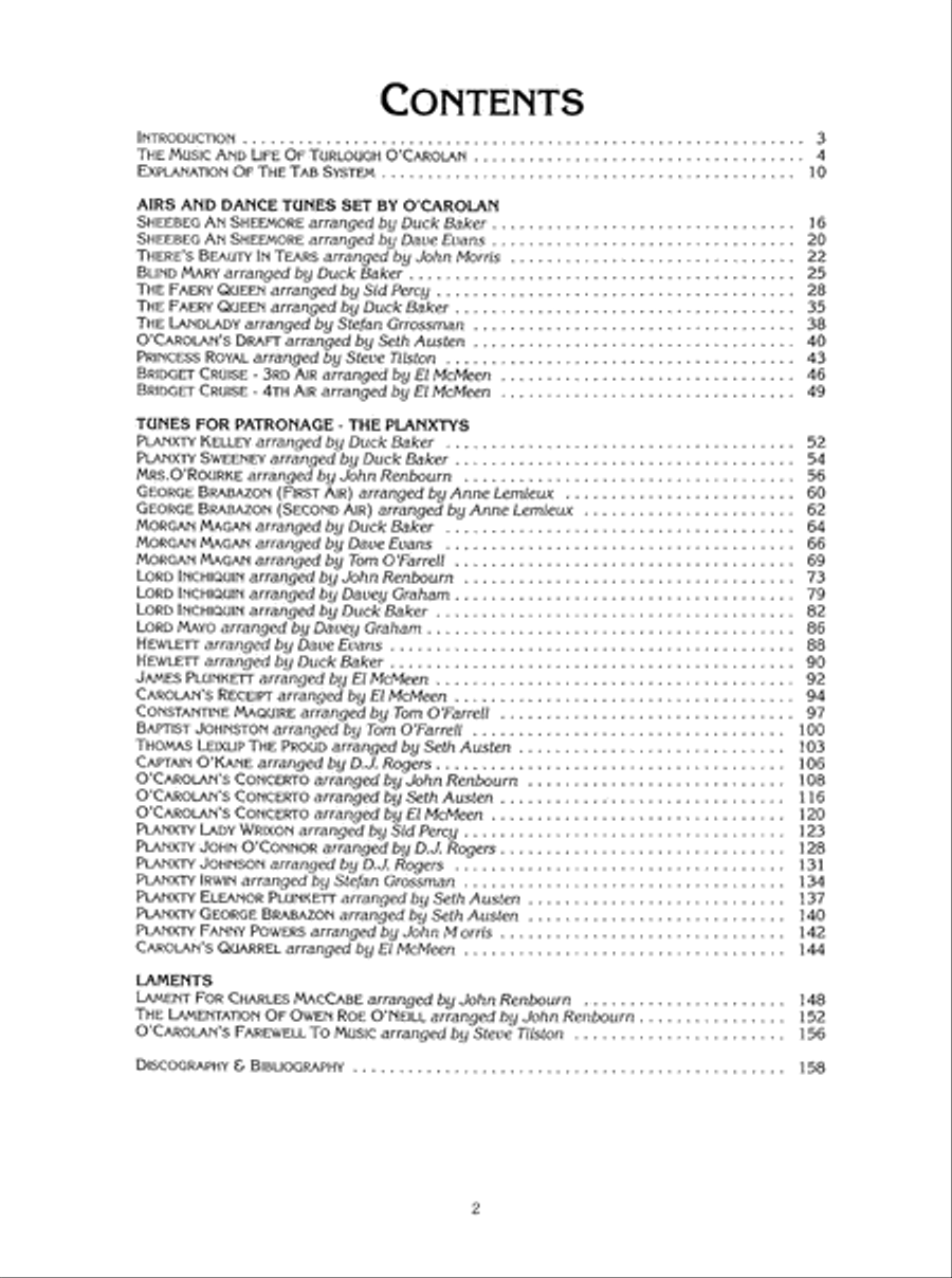 Deluxe Anthology of O'Carolan Music for Fingerstyle Guitar Fingerpicking Guitar scores gallery preview page 3