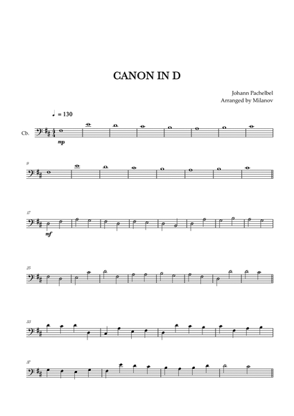Canon in D | Pachelbel | String Bass image number null