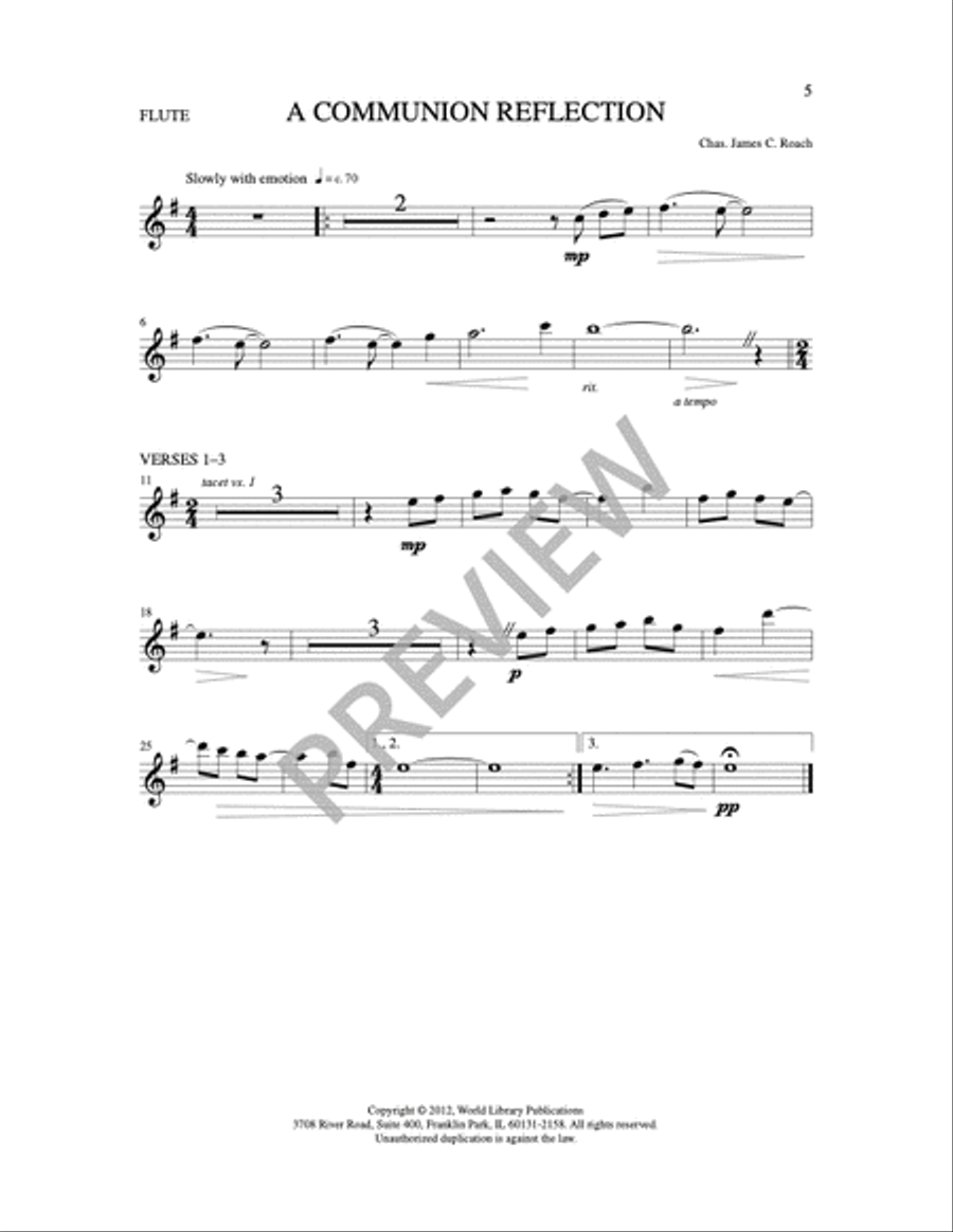 A Communion Reflection 4-Part scores gallery preview page 3