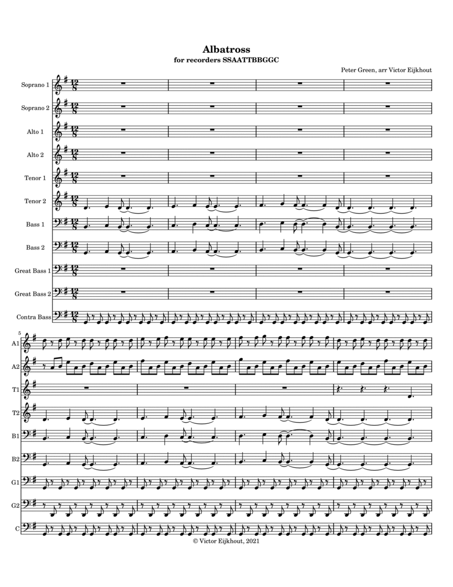 Albatross Full Orchestra scores gallery preview page 1