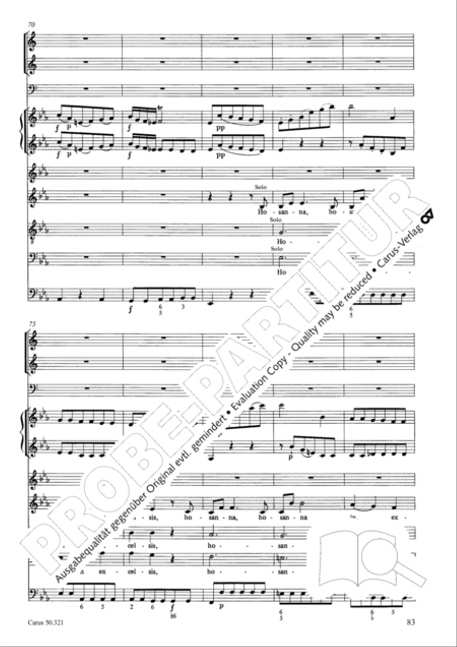 Requiem in C minor 4-Part scores gallery preview page 89