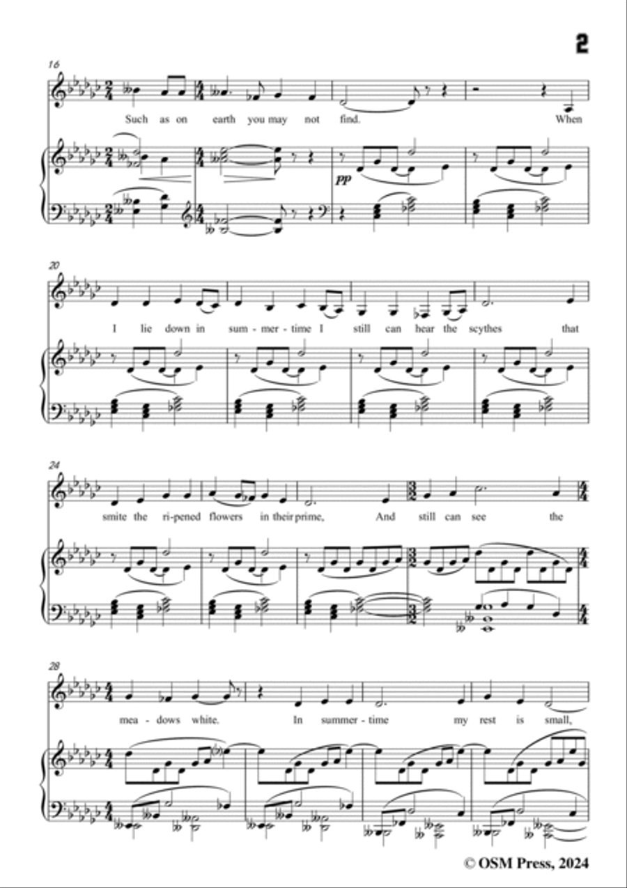 Vaughan Williams-Four Nights(1925),in G flat Major Voice scores gallery preview page 3