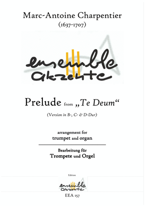Book cover for Prelude from „Te Deum" Version in Bb, C & D - arrangement for trumpet and organ
