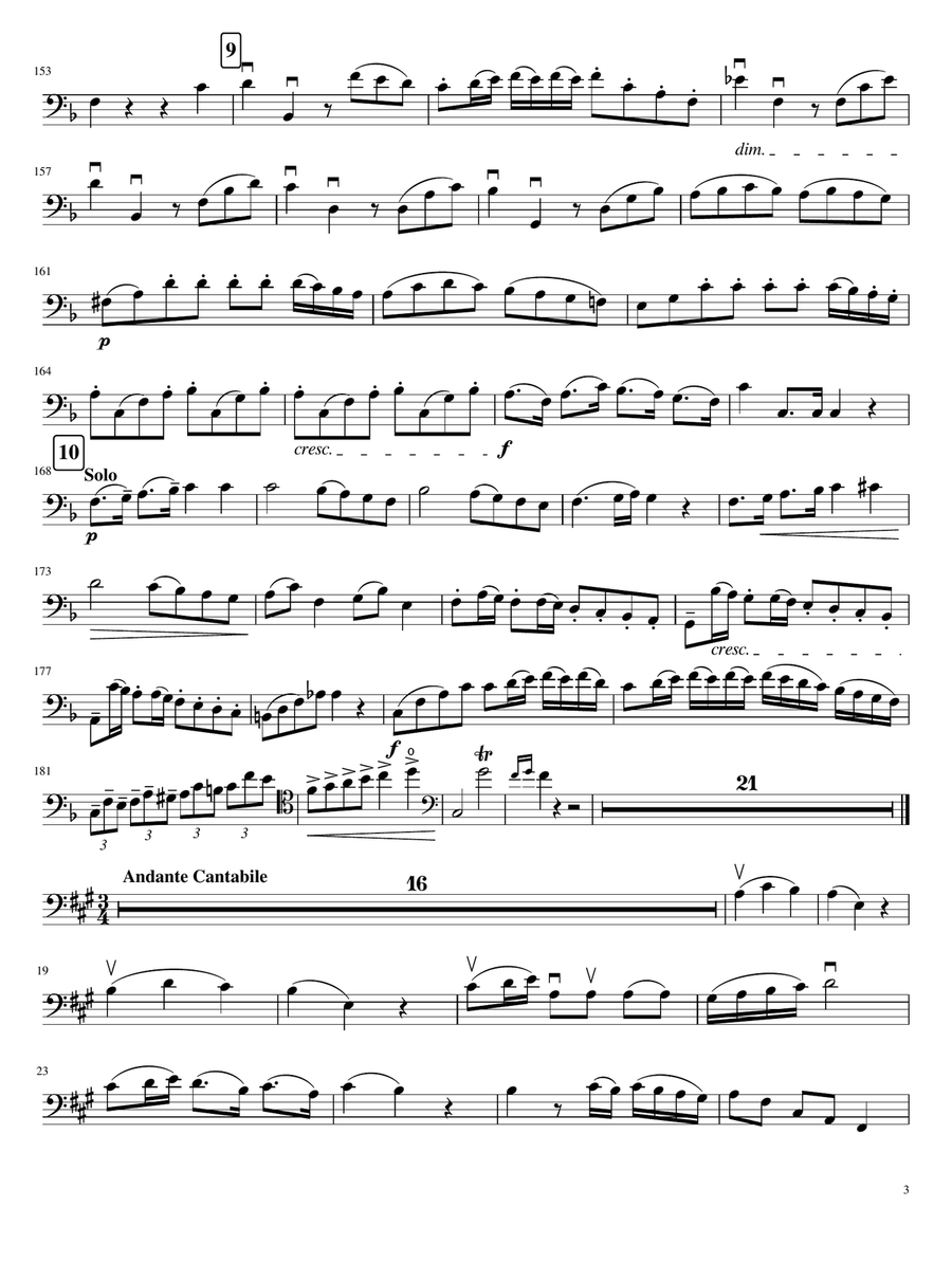 Concerto for Double Bass - Antonio Capuzzi Concerto for Double Bass - Antonio Capuzzi Double Bass scores gallery preview page 3