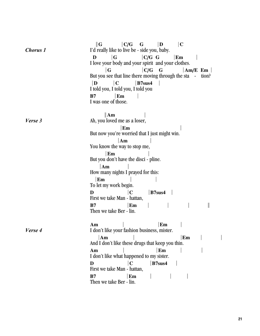First We Take Manhattan Acoustic Guitar scores gallery preview page 2