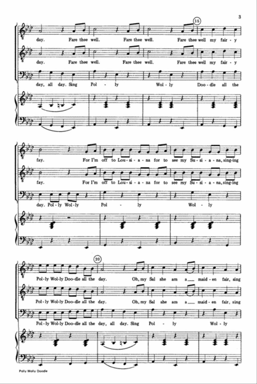 Polly Wolly Doodle Polly Wolly Doodle TTB scores gallery preview page 3