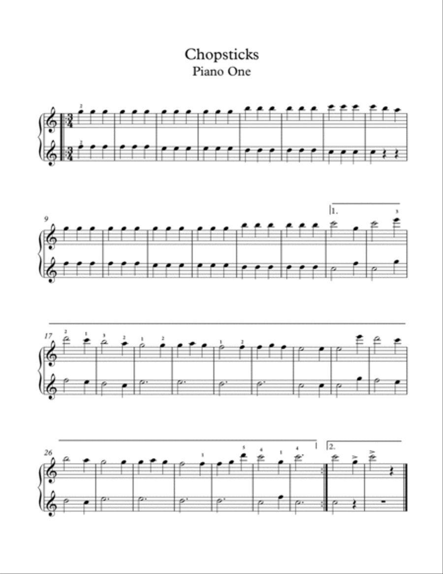 Chopsticks Piano Method scores gallery preview page 3