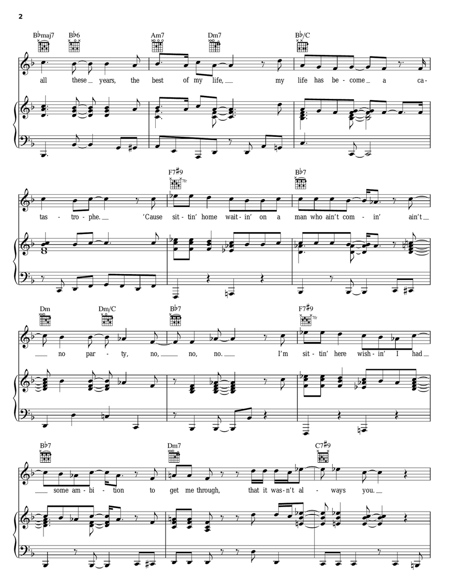 Ain't No Party Ain't No Party Piano, Vocal, Guitar scores gallery preview page 2