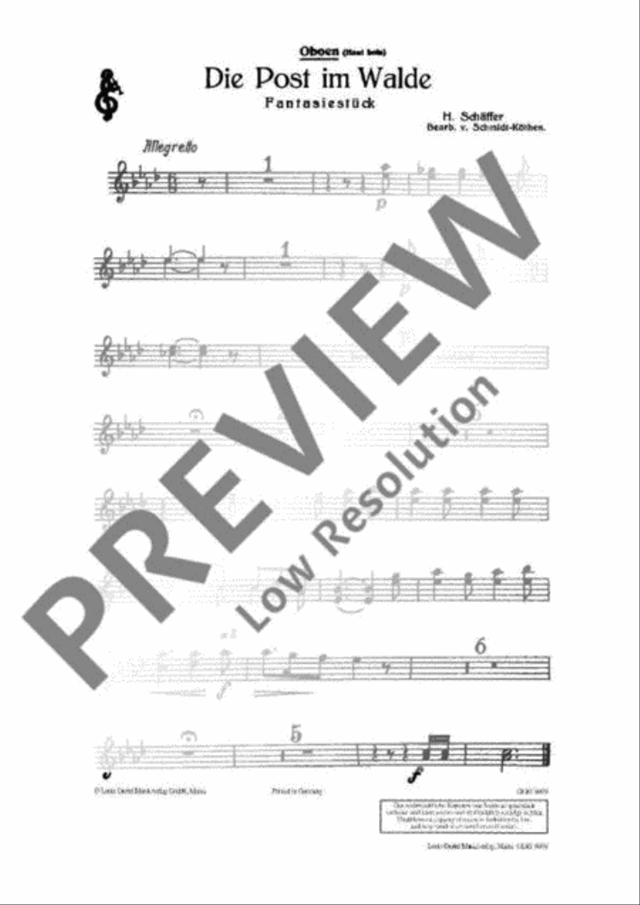 Die Post im Walde Die Post im Walde Concert Band scores gallery preview page 16