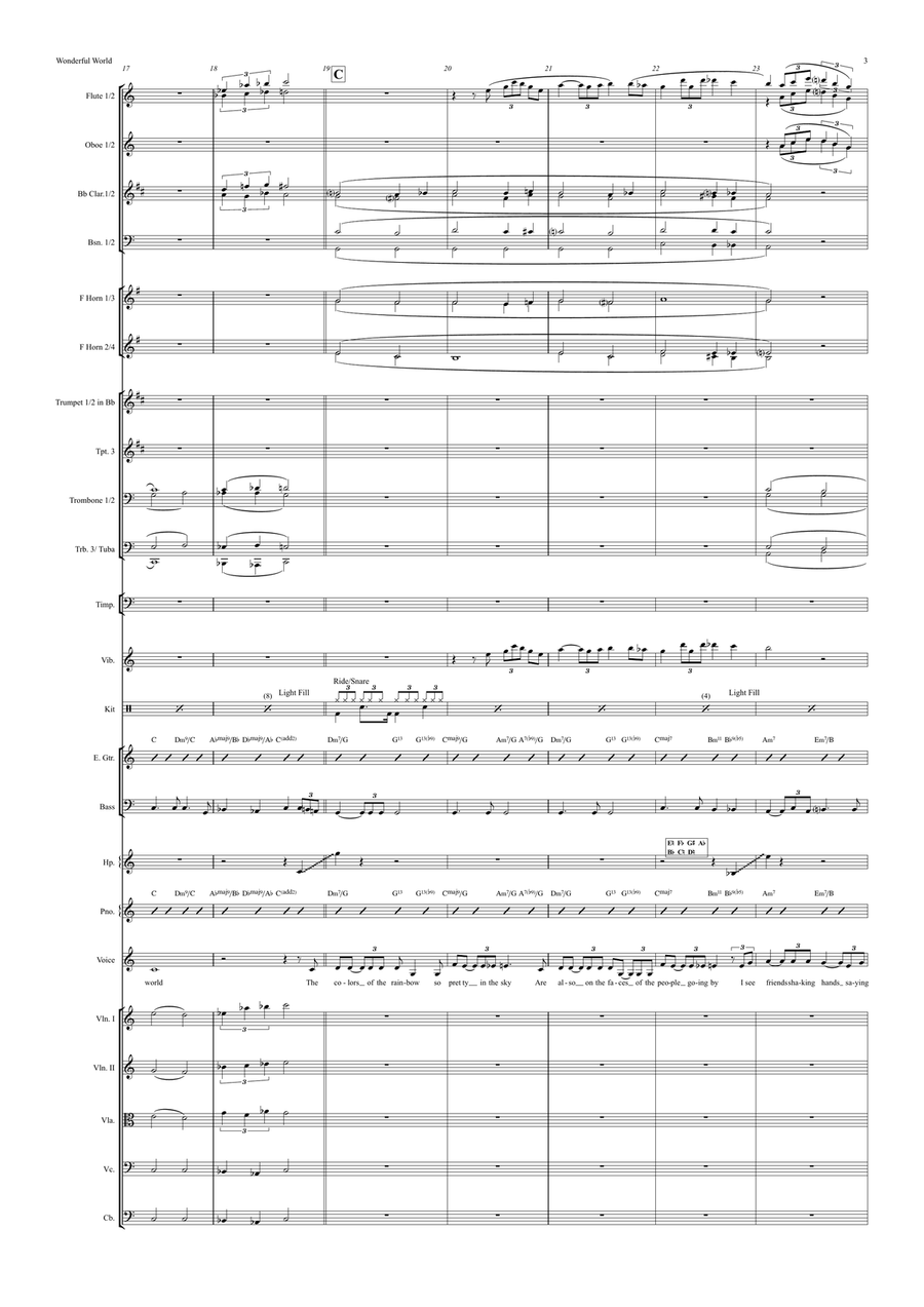 What A Wonderful World Full Orchestra scores gallery preview page 3