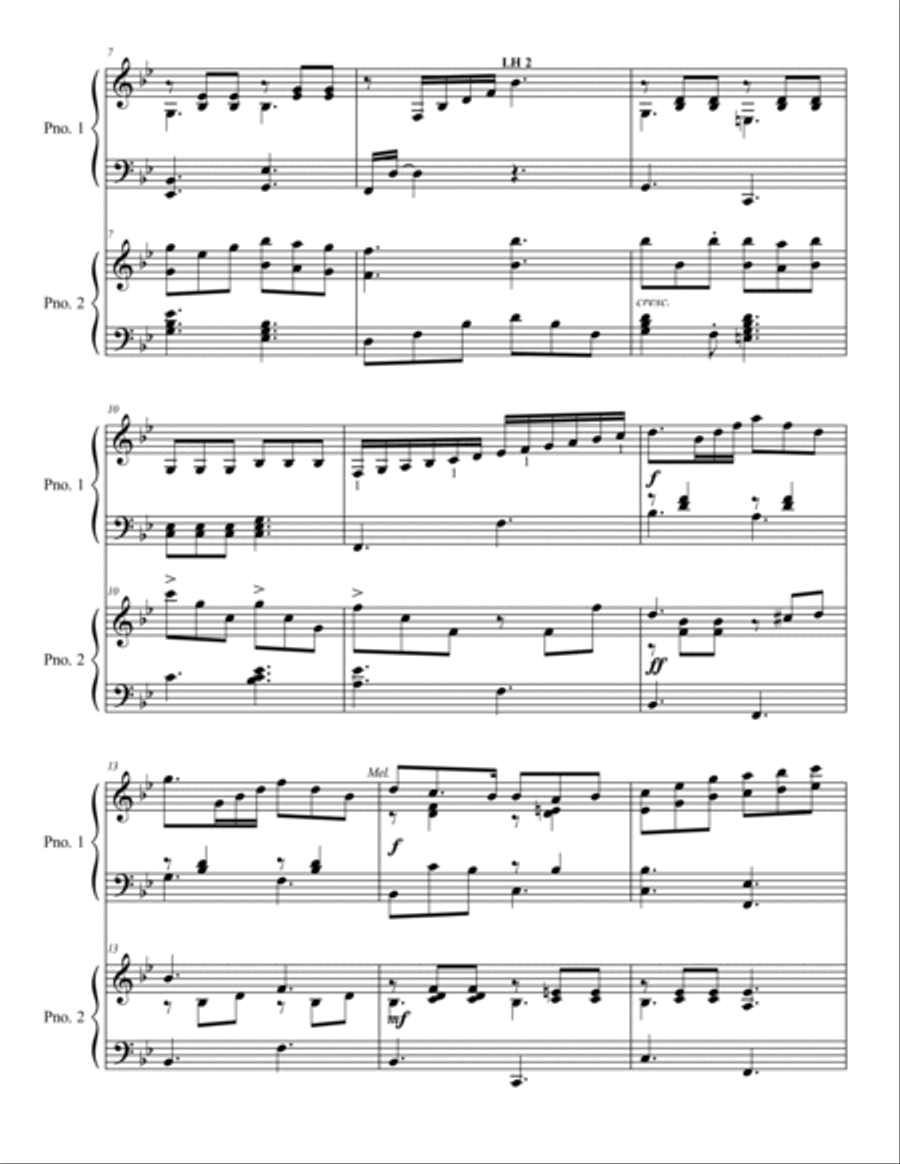 Showers of Blessing 2 Pianos, 4-Hands scores gallery preview page 2