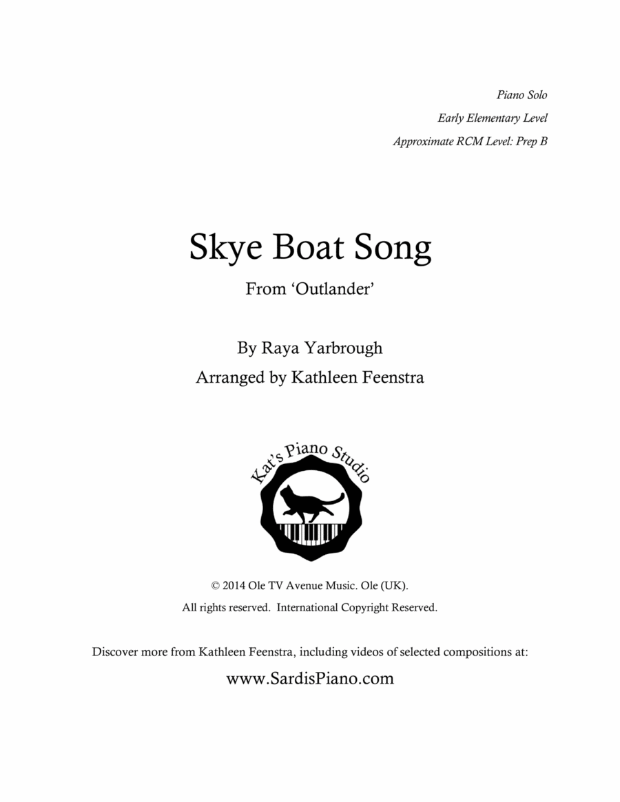 Skye Boat Song Piano Method scores gallery preview page 1