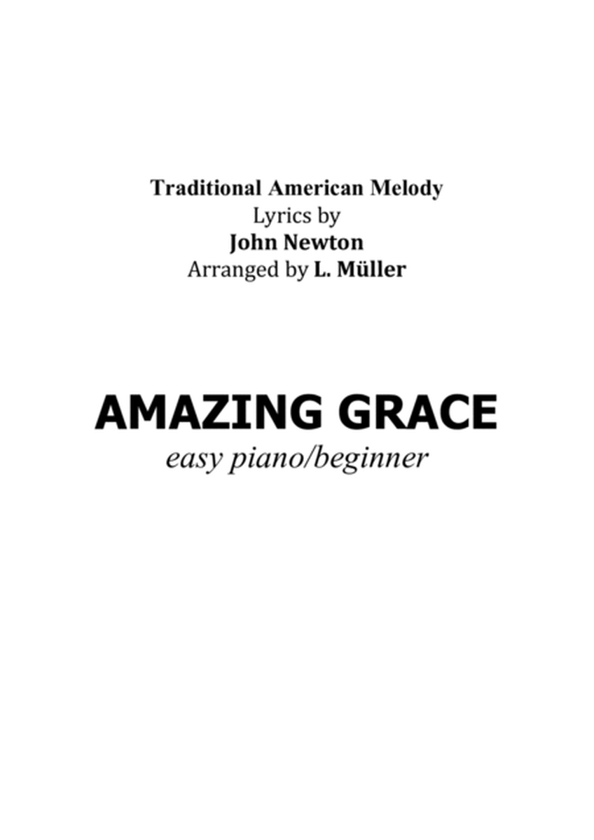 Amazing Grace - Easy/Beginner Piano image number null