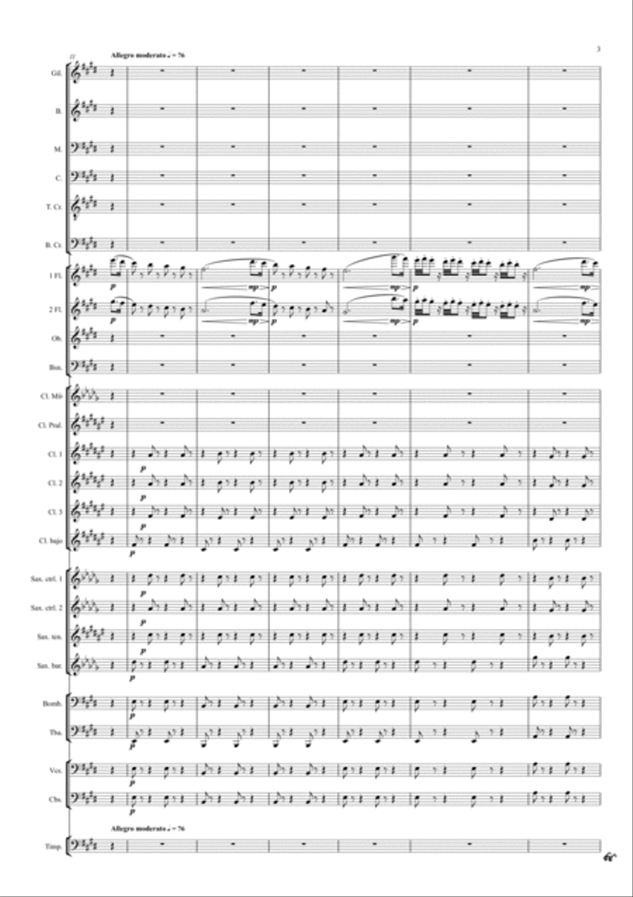 Rigoletto - No 6 - Scena ed Aria Concert Band scores gallery preview page 3