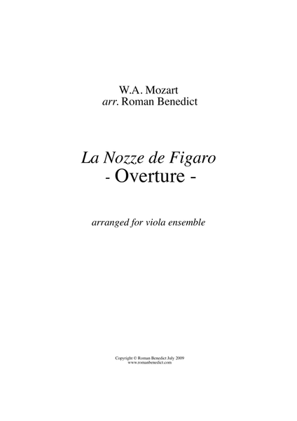 Mozart: Overture to the Marriage of Figaro (Viola Ensmble) image number null