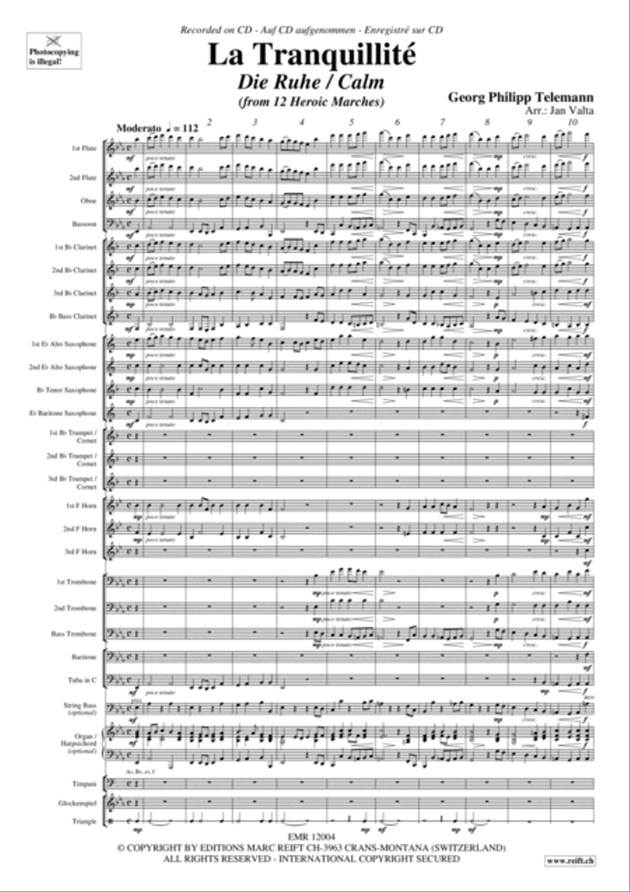 La Tranquillite Concert Band scores gallery preview page 3