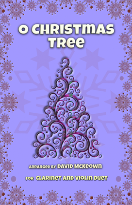 O Christmas Tree, (O Tannenbaum), Jazz style, for Clarinet and Violin Duet
