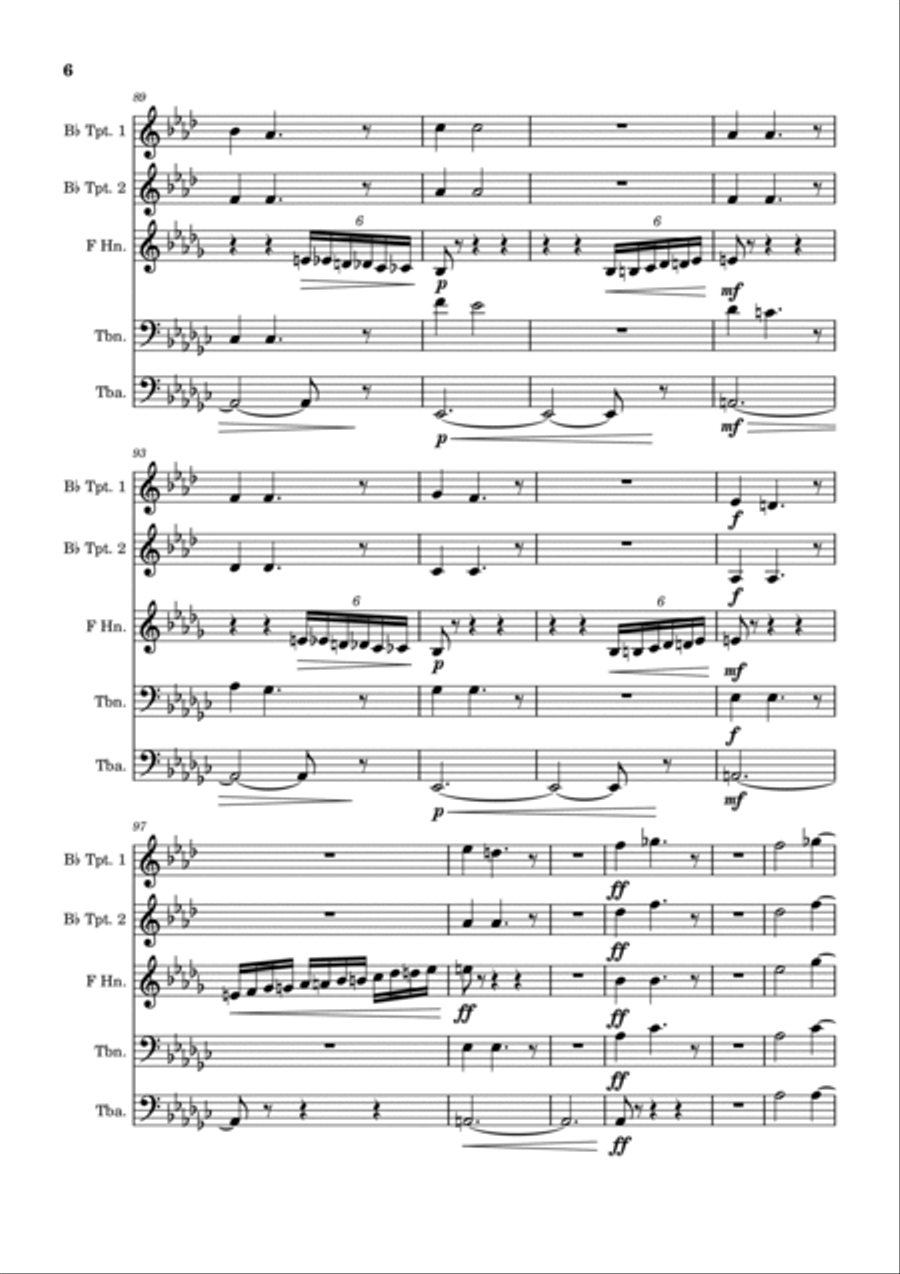 Gnomus - Pictures at an Exhibition Brass Ensemble scores gallery preview page 6